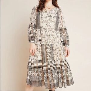 Anthropologie Talulah Tiered Midi Dress